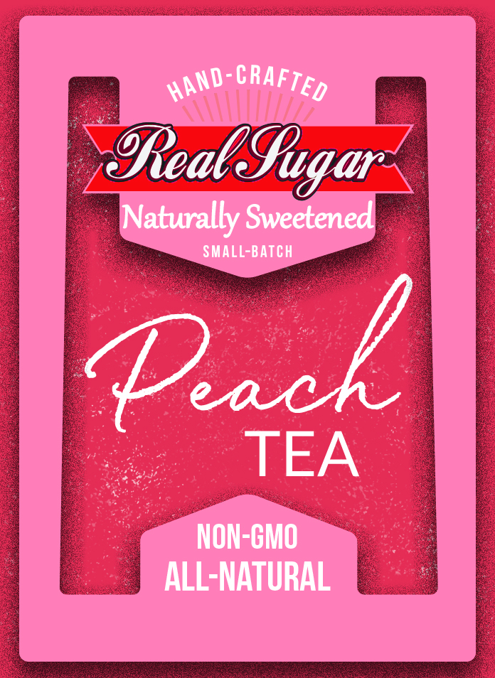 Real Sugar Soda - Peach Tea